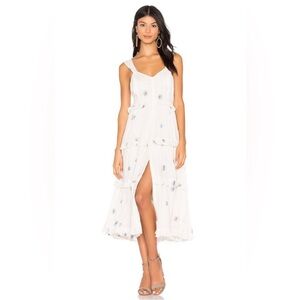 Free People Daisy Chain midi embroidered dress size Medium